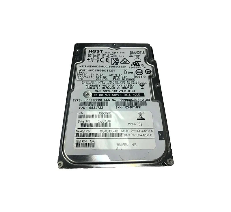 0B31722 - HGST 600GB 15000RPM SAS 12Gb/s 2.5-in Hard Drive