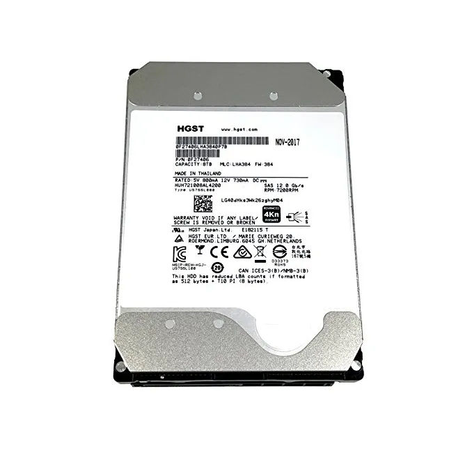 0F27406 - HGST 8TB 7200RPM SAS 12Gb/s 3.5-inch Hard Drive