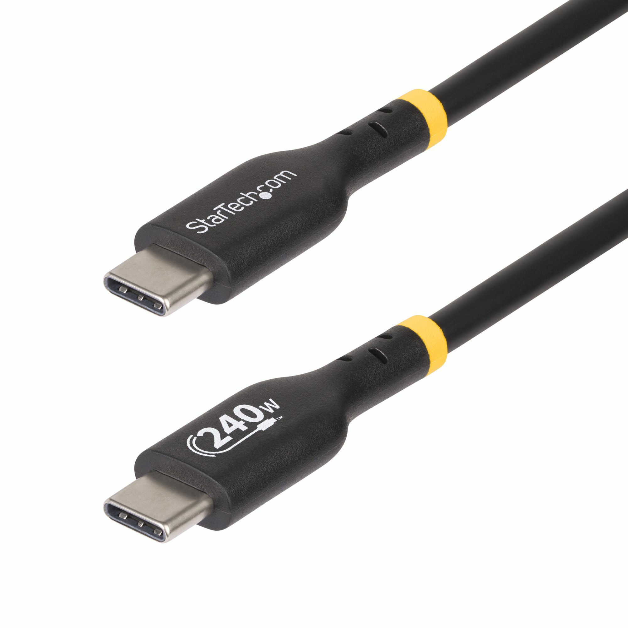 StarTech.com 6ft USB-C Charging Cable, USB-IF Certified USB C Cable, 240W PD EPR, USB 2.0 Type-C Laptop Charger Cord, USB-C Data Transfer Cable, TPE Jacket, M/M