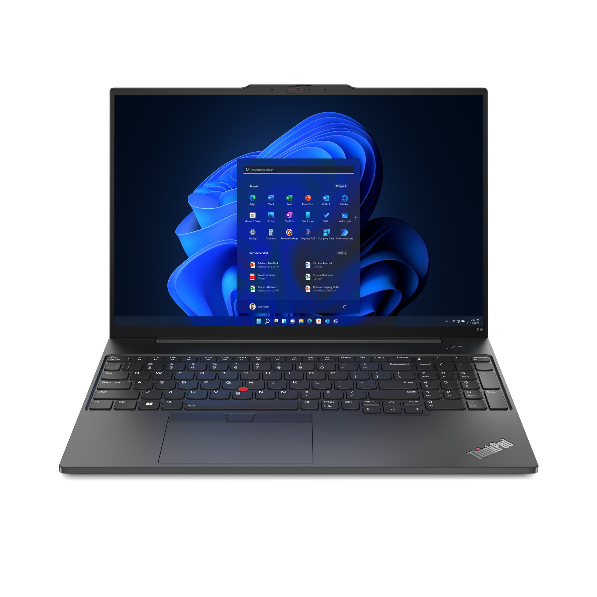 Lenovo ThinkPad E16 Gen 1 (Intel) Intel® Core™ i7 i7-1355U Laptop 40.6 cm (16") Touchscreen WUXGA 16 GB DDR4-SDRAM 512 GB SSD Wi-Fi 6 (802.11ax) Windows 11 Pro US English Black
