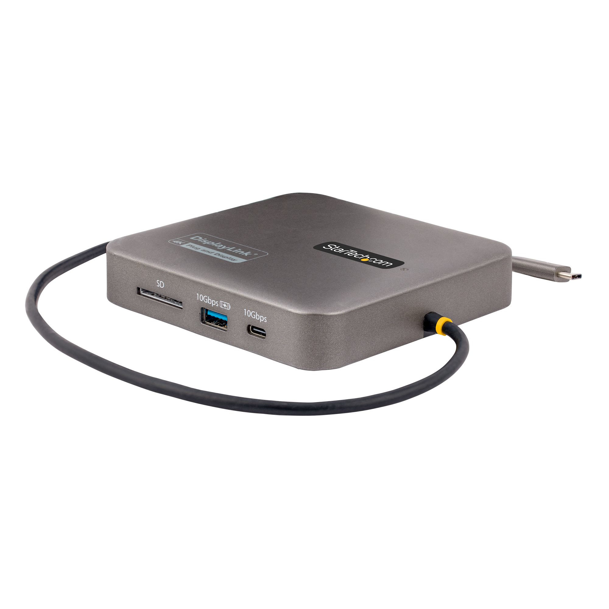 StarTech.com USB C Docking Station, Dual 4K 60Hz HDMI compatible with Macbook Pro (M1/M2/M3/M4) and Windows, USB-A/USB-C 10Gbps Hub, 100W Power Delivery, GbE, SD, 22in/56cm Cable