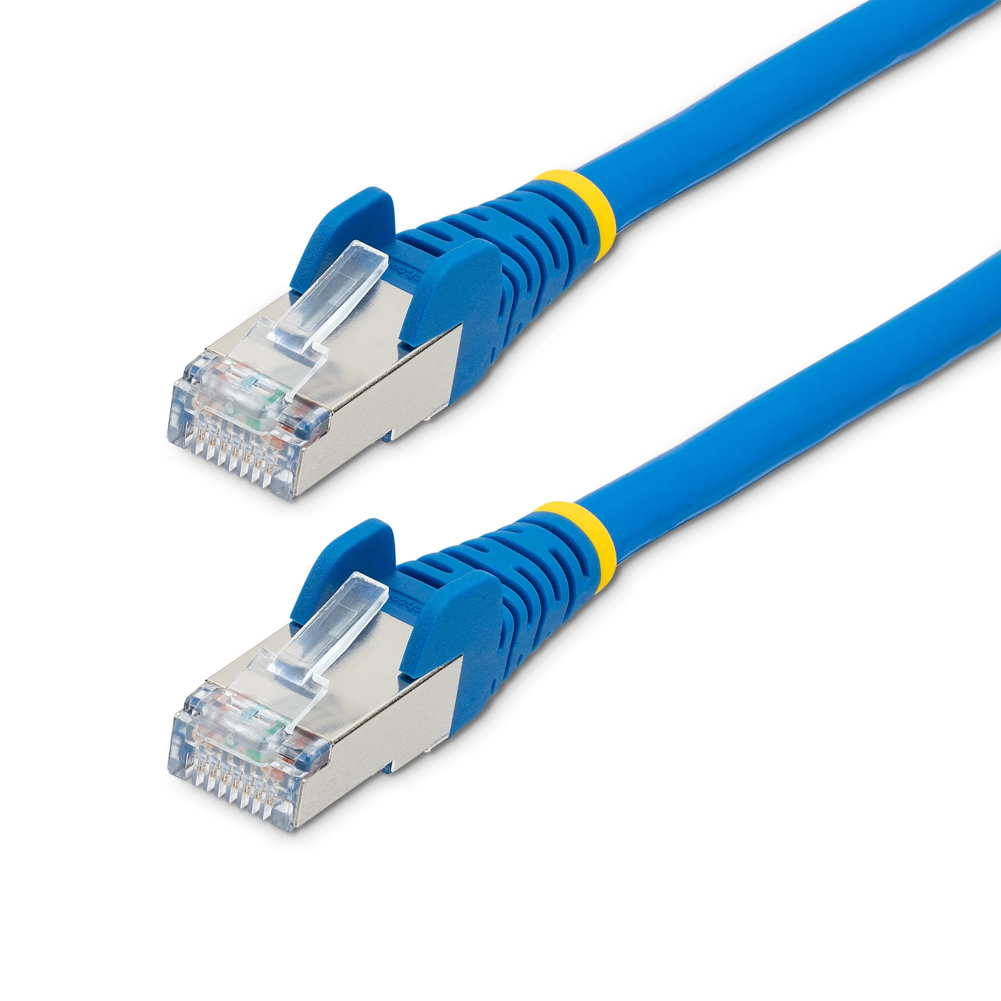 StarTech.com 2ft CAT6a Ethernet Cable - Blue - Low Smoke Zero Halogen (LSZH) - 10GbE 500MHz 100W PoE++ Snagless RJ-45 w/Strain Reliefs S/FTP Network Patch Cord