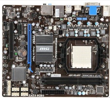 MSI 880GMA-E35 AMD 880G Socket AM3 micro ATX