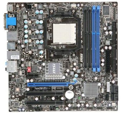 MSI 760GM-E51 AMD 760G Socket AM3 micro ATX