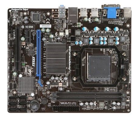 MSI 760GM-P23 (FX) AMD 760G Socket AM3 micro ATX