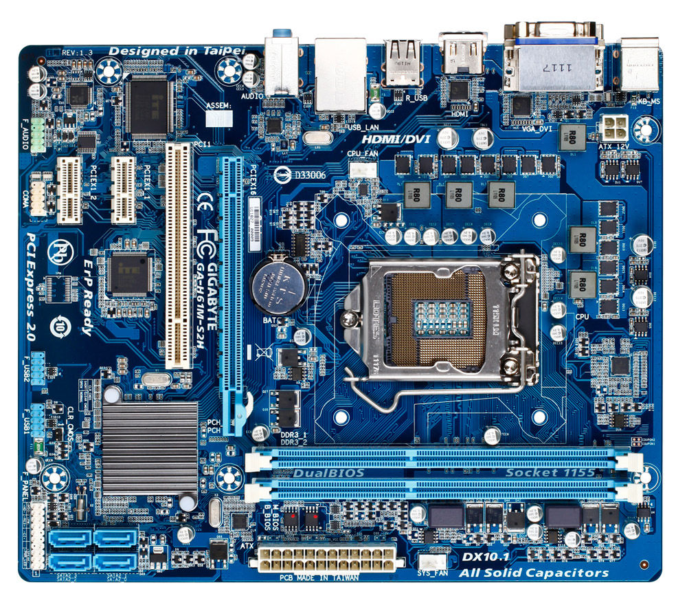 GIGABYTE GA-H61M-S2H motherboard Intel® H61 LGA 1155 (Socket H2) micro ATX