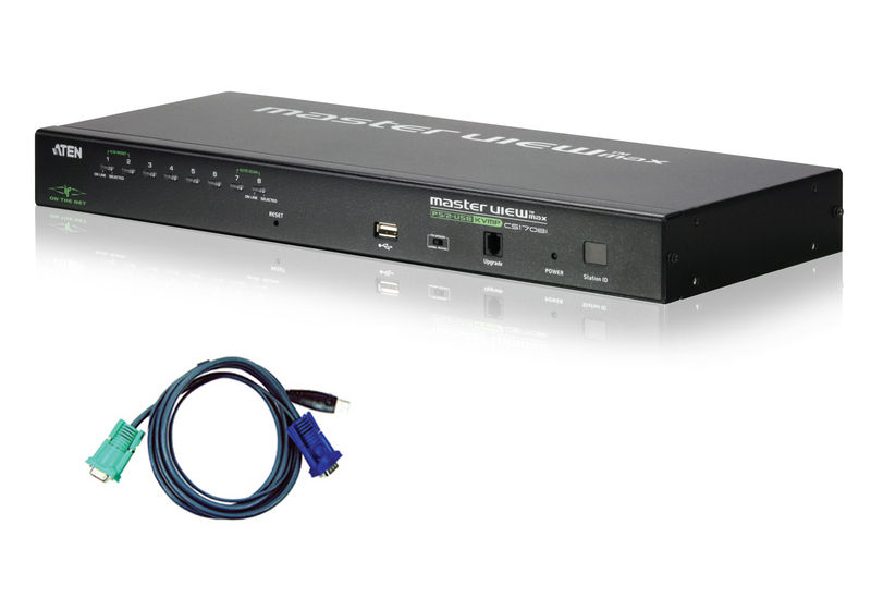 ATEN CS1708IUKIT KVM switch Rack mounting Black