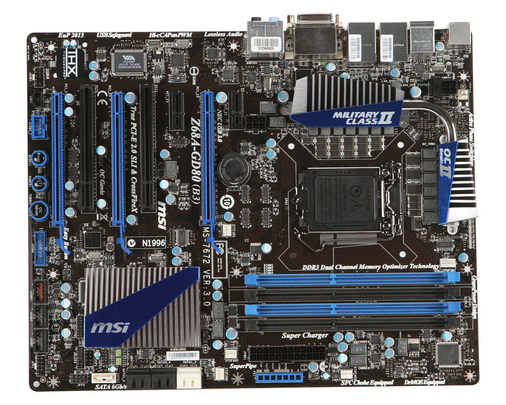 MSI Z68A-GD80 motherboard Intel Z68 LGA 1155 (Socket H2) ATX