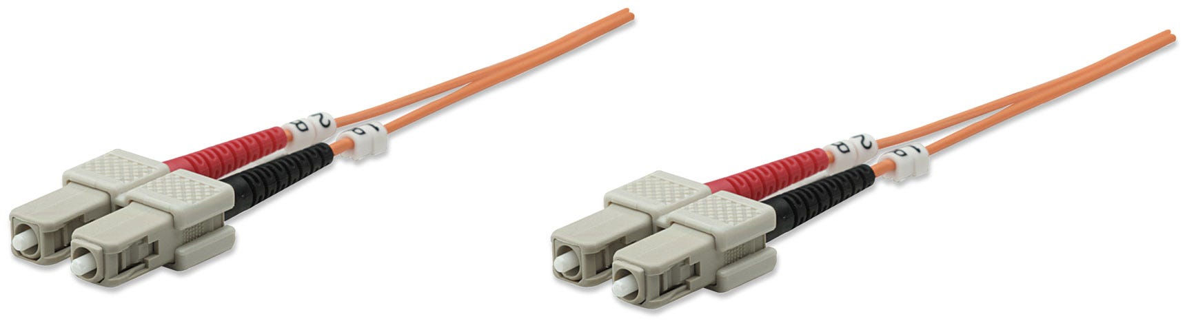 Intellinet Fiber Optic Patch Cable, OM1, SC/SC, 3m, Orange, Duplex, Multimode, 62.5/125 µm, LSZH, Fibre, Lifetime Warranty