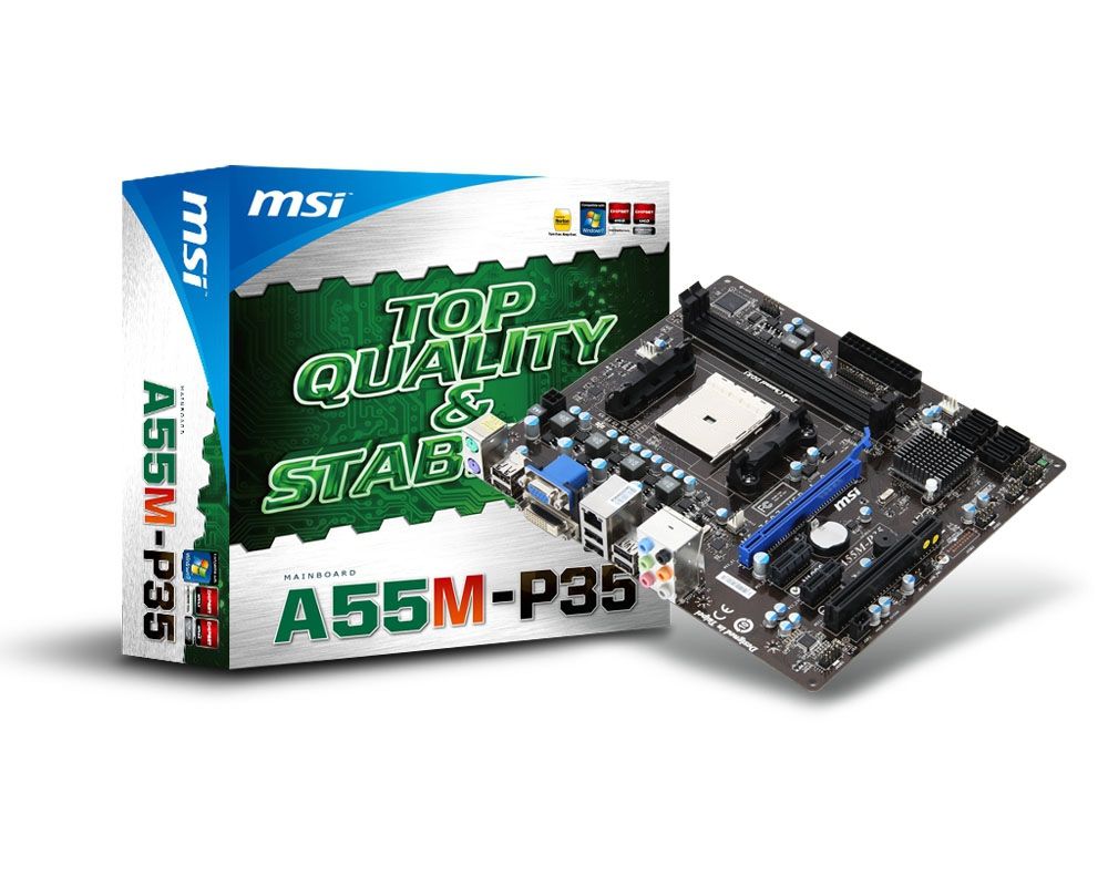 MSI A55M-P35 AMD A55 Socket FM1 micro ATX