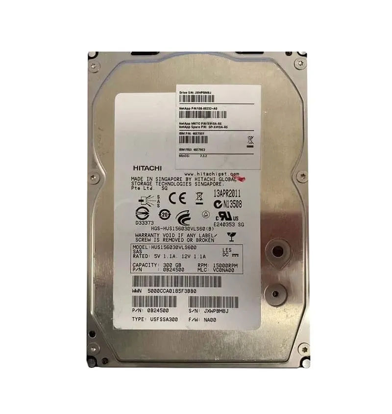 108-00232 - NetApp 300GB 15000RPM SAS 3Gb/s 3.5-in Hard Drive