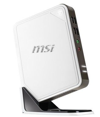 MSI DC100-E4523W7H AMD Dual-Core E-450 2 GB DDR3-SDRAM 320 GB HDD Windows 7 Home Premium SFF Mini PC White