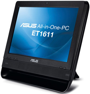 ASUS ET ET1611PUT Intel Atom® D425 39.6 cm (15.6") 1366 x 768 pixels Touchscreen 1 GB DDR3-SDRAM 250 GB Windows 7 Home Premium Black
