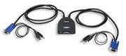Intellinet 2-Port Mini KVM Switch KVM cable Black