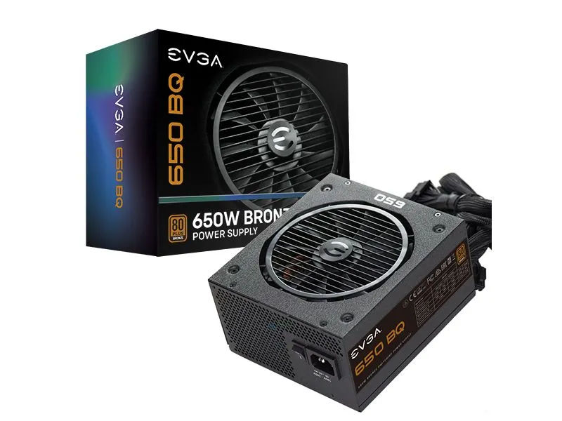 EVGA 650 BQ, 80+ BRONZE 650W, Semi Modular Power Supply