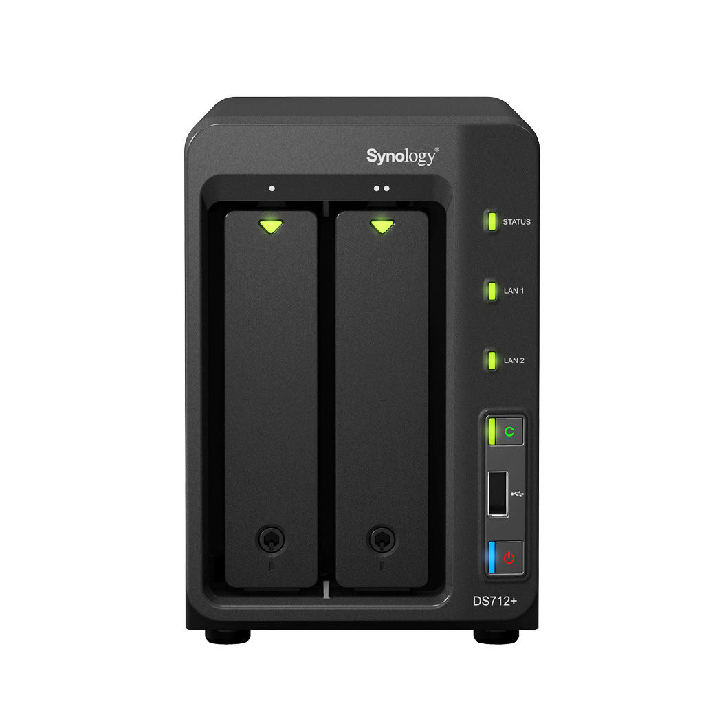 QNAP DS712+ NAS/storage server 1 GB DDR3 0 TB Black