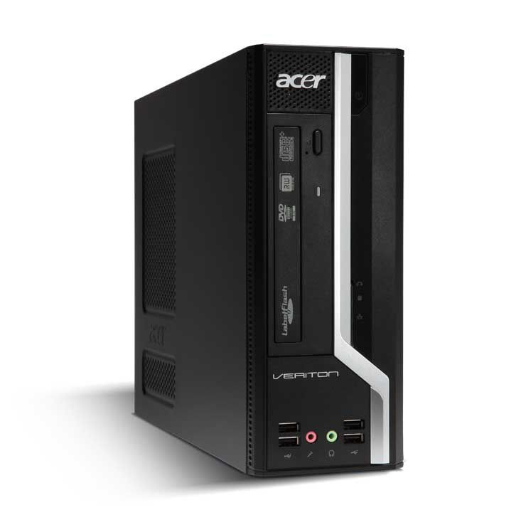 Acer Veriton X 4610G Intel® Core™ i3 i3-2100 2 GB DDR3-SDRAM 320 GB Windows 7 Professional SFF PC Black