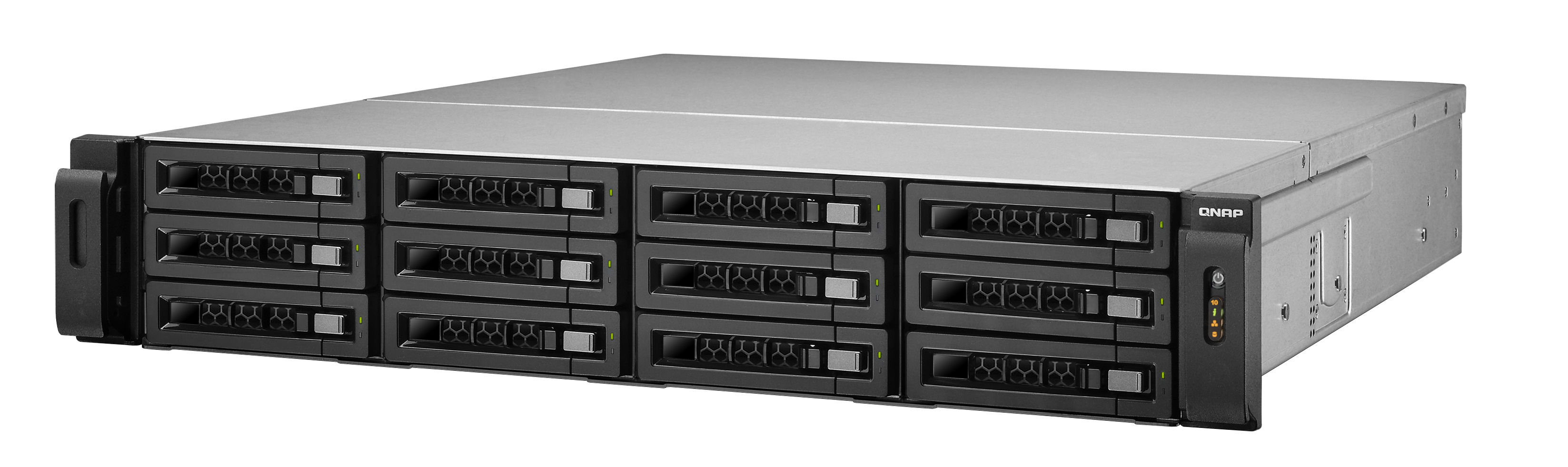 QNAP TS-1279U-RP Rack (2U) Intel® Core™ i3 i3-2120 4 GB DDR3 0 TB Linux Black