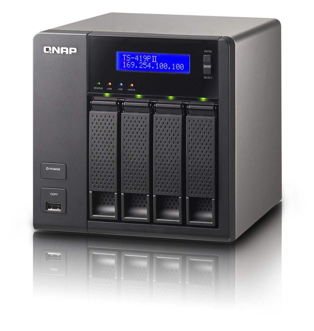 QNAP TS-419P II Tower Marvell 0.5 GB DDR3 0 TB Linux Black