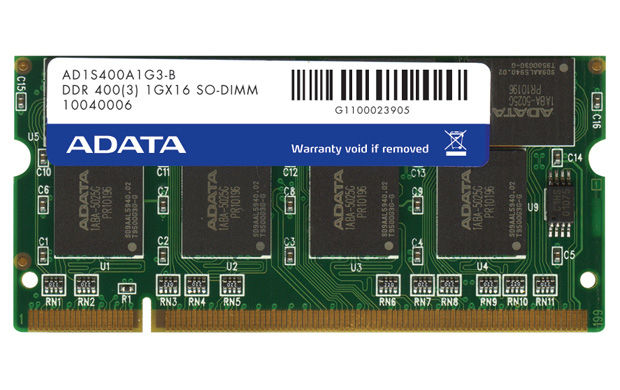 ADATA 1GB PC3200 memory module 1 x 1 GB DDR 200-pin SO-DIMM