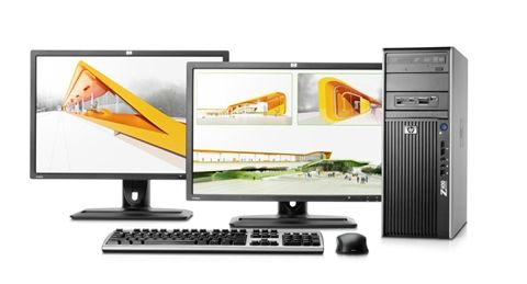HP 400 + 2x ZR22w Intel® Xeon® 3000 Sequence W3503 3 GB DDR3-SDRAM Windows 7 Professional Minitower Workstation