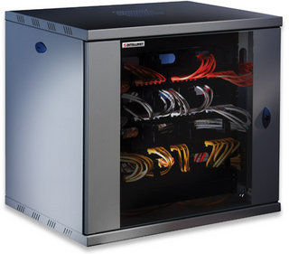 Intellinet 710770 rack cabinet 10U Wall mounted rack Black