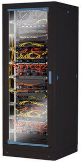 Intellinet Network Cabinet - Free Standing, 42U, 800mm Deep, Black, Assembled, Max 500kg, Server Rack, 19", Three Year Warranty