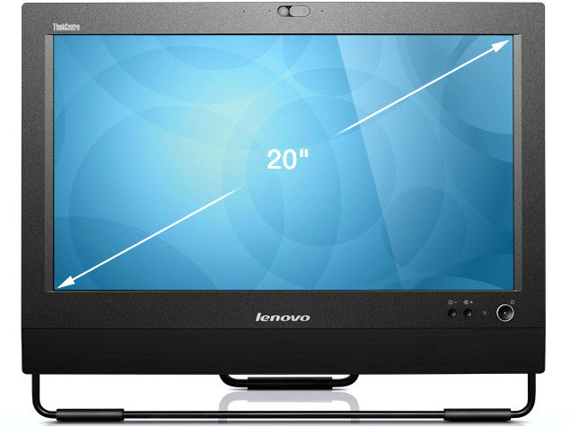 Lenovo ThinkCentre M71z Intel® Pentium® G840 50.8 cm (20") 1600 x 900 pixels 4 GB DDR3-SDRAM 500 GB HDD Windows 7 Professional Black