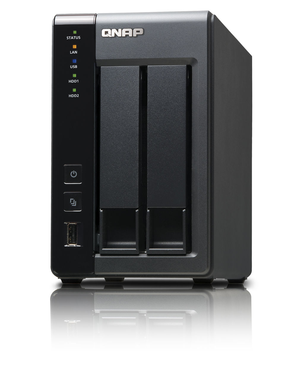 QNAP TS-219P II Tower Marvell 0.5 GB DDR3 0 TB Black