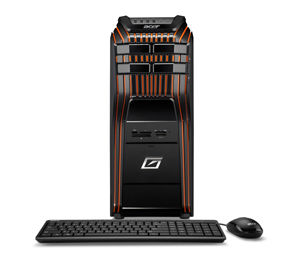 Acer Predator 900 Intel® Core™ i5 i5-760 4 GB DDR3-SDRAM 1 TB NVIDIA® GeForce® GT 440 Windows 7 Home Premium Desktop PC Black, Orange