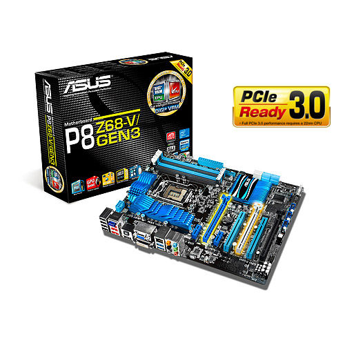 ASUS P8Z68-V/GEN3 motherboard Intel Z68 LGA 1155 (Socket H2) ATX