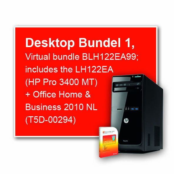 HP Pro 3400 MT + T5D-00294 Intel® Core™ i3 i3-2120 4 GB DDR3-SDRAM 500 GB Windows 7 Professional Micro Tower PC Black