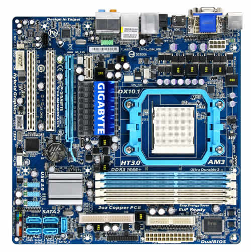 GIGABYTE GA-MA785GMT-US2H (rev. 1.1) AMD 785G Socket AM3 micro ATX