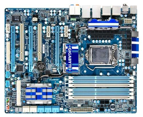 GIGABYTE GA-P55-UD6 (rev. 1.0) Intel® P55 LGA 1156 (Socket H) ATX