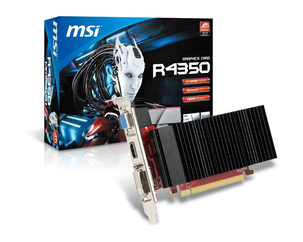 MSI V811-013R graphics card AMD Radeon HD4350 0.5 GB GDDR3