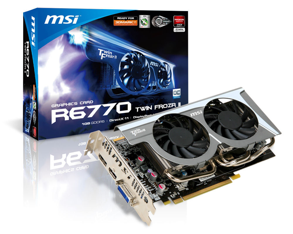 MSI R6770TWINFROZRIIOC graphics card AMD Radeon HD6770 1 GB GDDR5