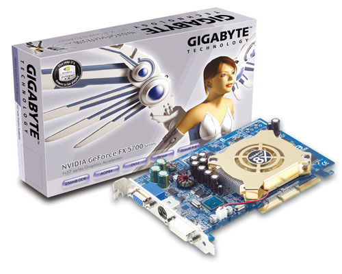 GIGABYTE GV-N57256DE graphics card NVIDIA GeForce FX 5700 0.25 GB GDDR