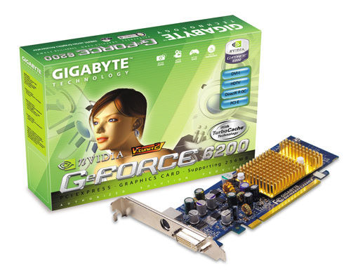 GIGABYTE GV-NX62TC256DS graphics card NVIDIA GeForce 6200 0.25 GB GDDR