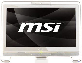 MSI AE1900-W All-in-One PC/workstation Intel Atom® 47 cm (18.5") 1366 x 768 pixels Touchscreen 1 GB DDR2-SDRAM 160 GB HDD White