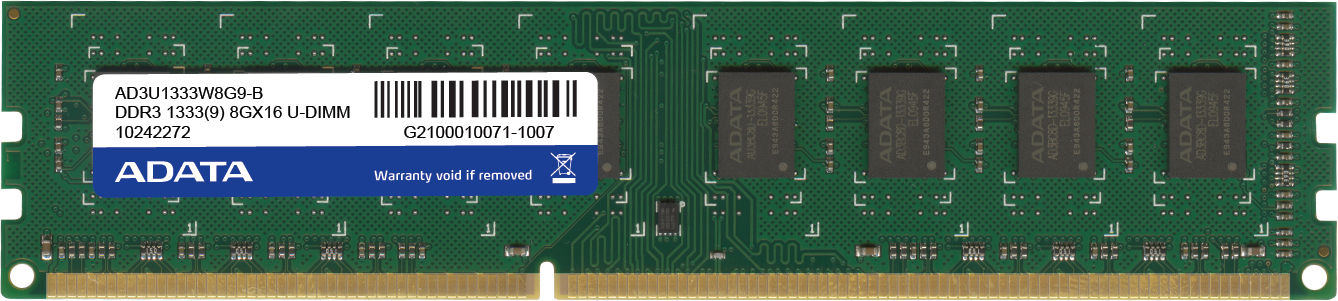 ADATA AD3U1333C2G9-S/B2G9-S memory module 2 GB 1 x 2 GB DDR3 240-pin DIMM