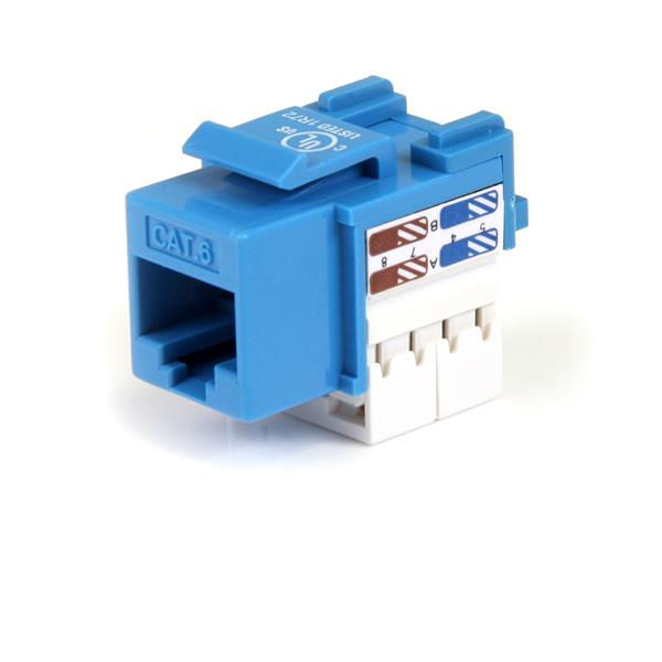 StarTech.com Cat 6 RJ45 Keystone Jack Blue - 110 Type