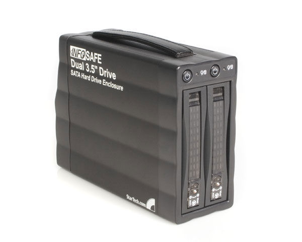 StarTech.com InfoSafe Dual 3.5" Drive eSATA to SATA HD Enclosure Black