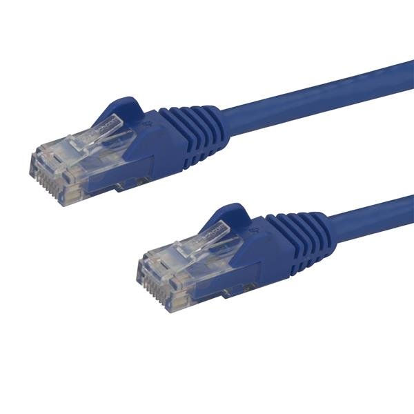 StarTech.com 15m CAT6 Ethernet Cable - Blue CAT 6 Gigabit Ethernet Wire -250MHz 100W PoE RJ45 UTP Network/Patch Cord Snagless w/Strain Relief Individually Tested