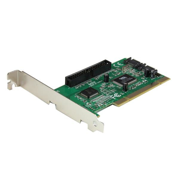 StarTech.com 2S1I PCI SATA IDE Combo Controller Adapter Card - Storage controller (RAID) - 3 Channel - SATA-150/DMA/ATA-133 - 150 MBps - RAID 0, 1, JBOD - PCI / 66 MHz