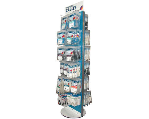StarTech.com Revolving Cable Display Rack Blue, Silver