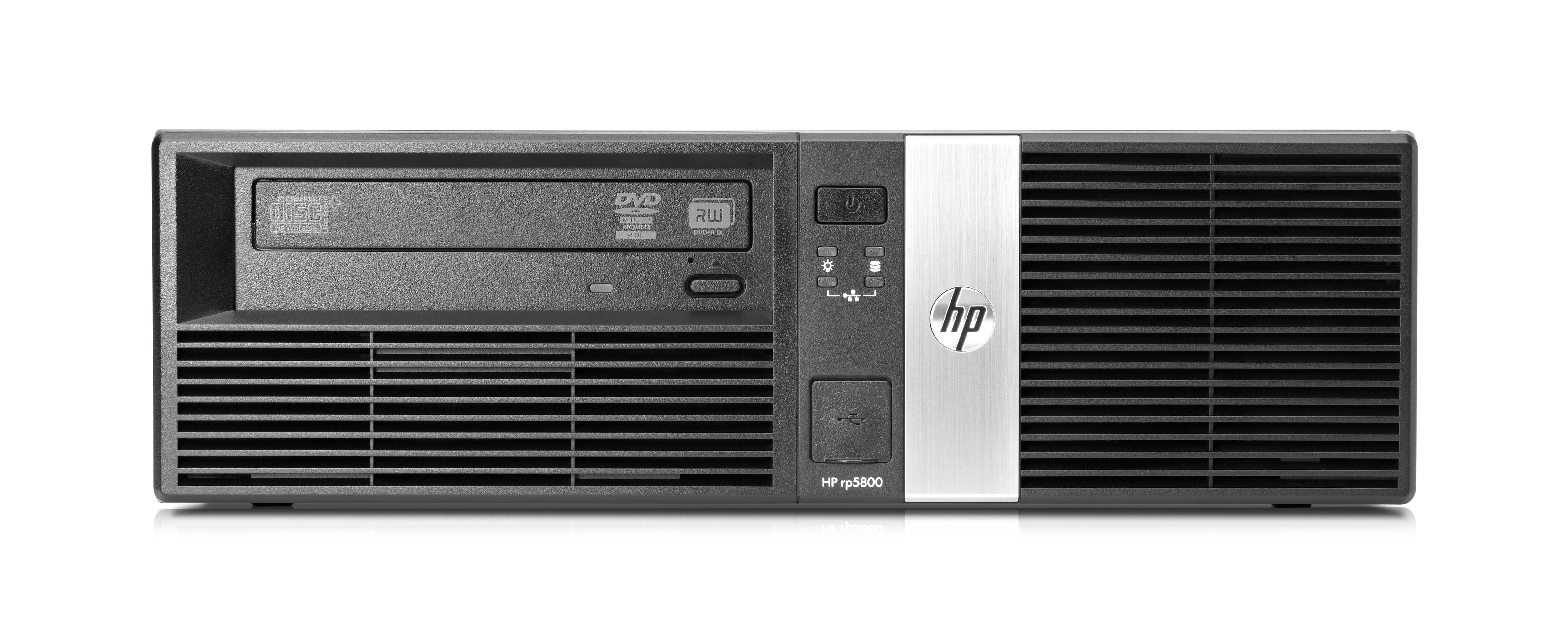 HP rp5800 Intel® Core™ i3 i3-2120 4 GB DDR3-SDRAM 120 GB Windows 7 Professional PC Black