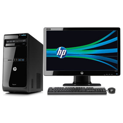 HP Pro 3400 MT + 2311x Intel® Core™ i3 i3-2120 4 GB DDR3-SDRAM 500 GB HDD Windows 7 Professional Micro Tower PC Black