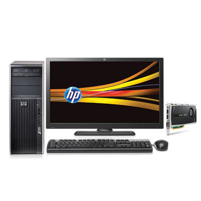 HP Z400 Quad-Core Xeon W3565 + NVIDIA Q4000 + ZR2740w (WM418ET+WS095ET+XW476AT) Intel® Xeon® 3000 Sequence 12 GB DDR3-SDRAM Windows 7 Professional Minitower Workstation