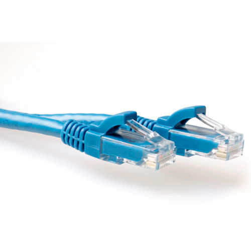 ACT Blue 20 meter U/UTP CAT6A patch cable snagless with RJ45 connectors