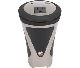 Targus Auto power inverter 100W cupholder style power adapter/inverter Black